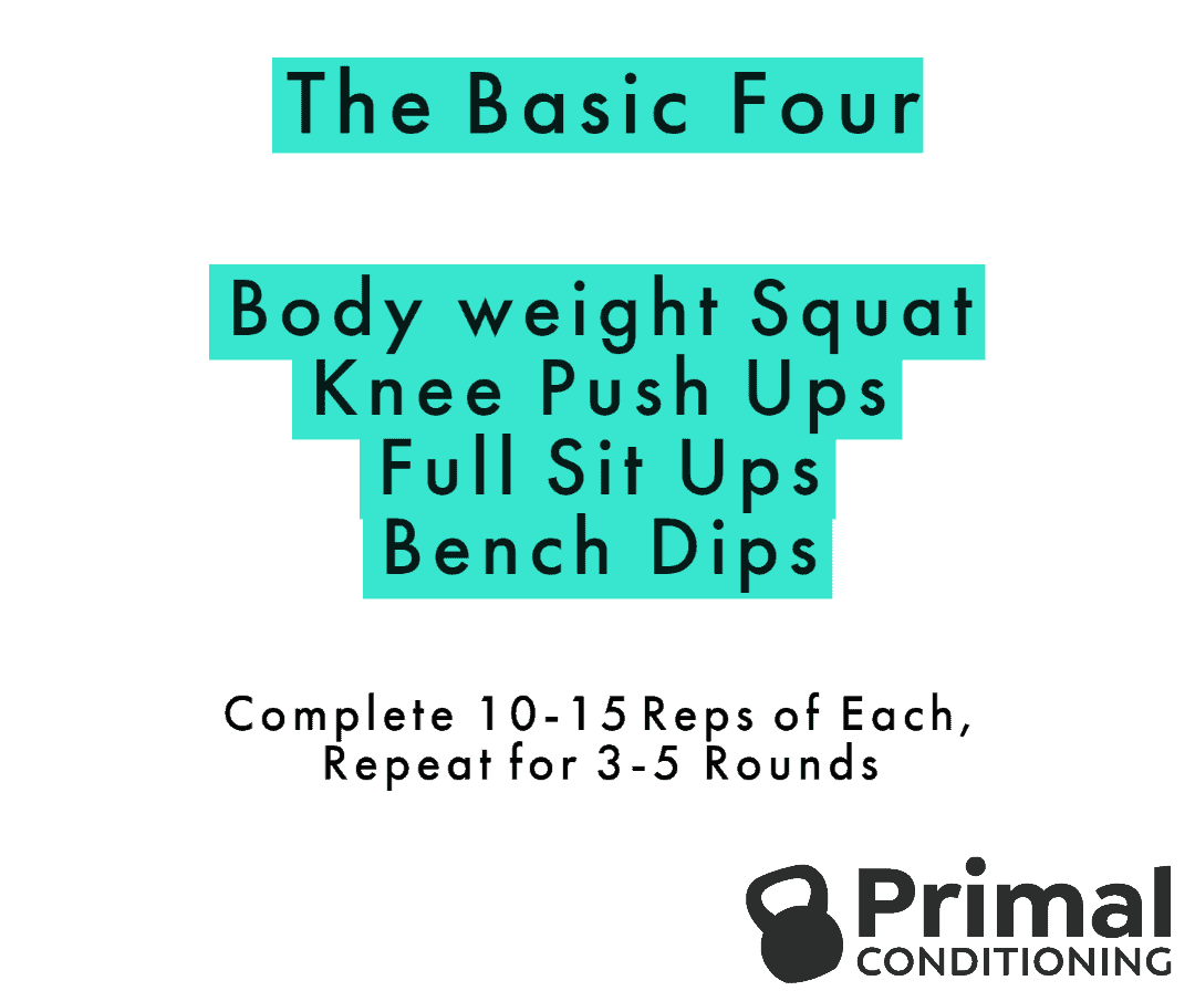  Basic 4 Body weight Strength Training Exercises Primal Conditioning